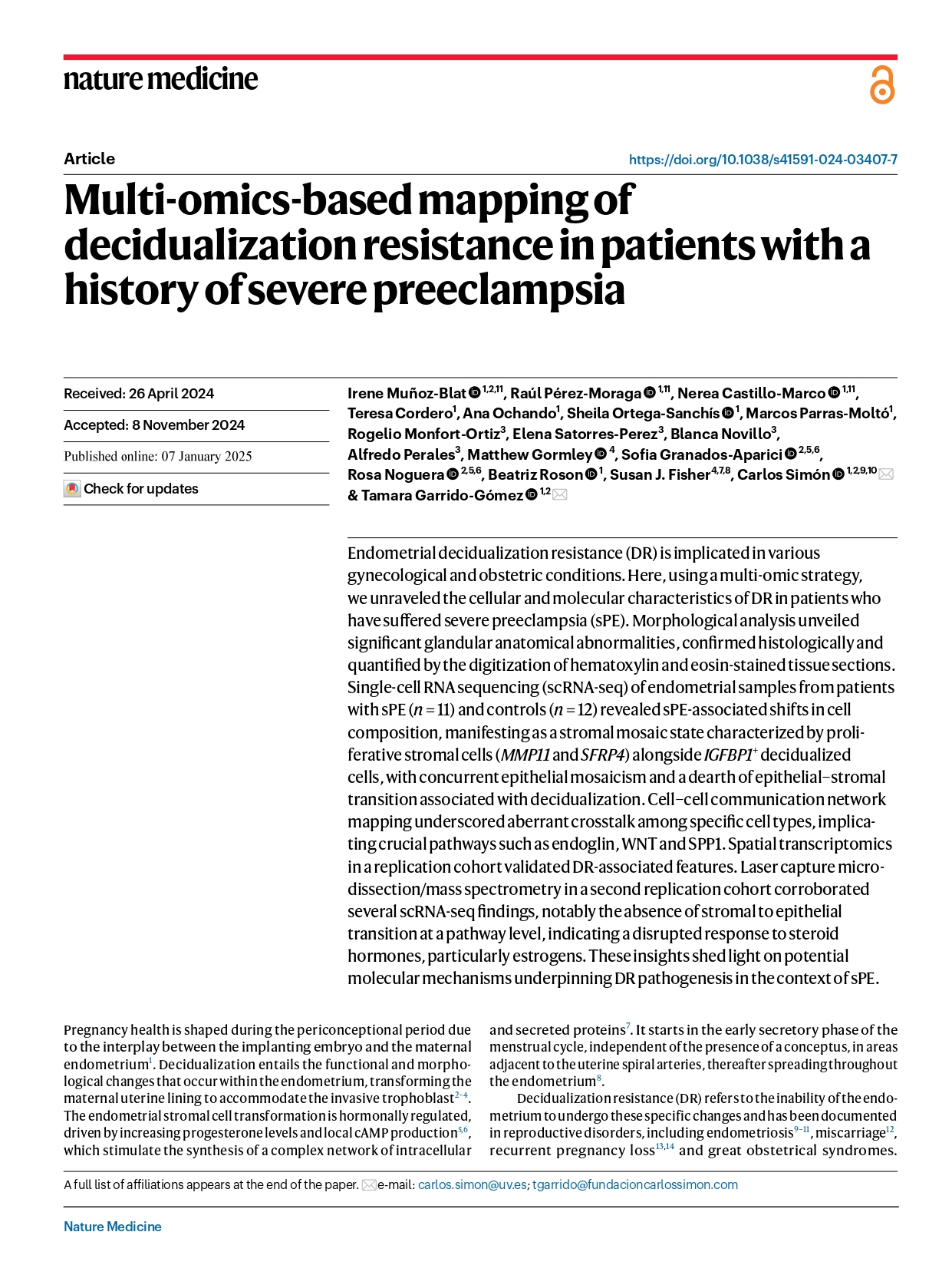 New Study Published in Nature Medicine!
